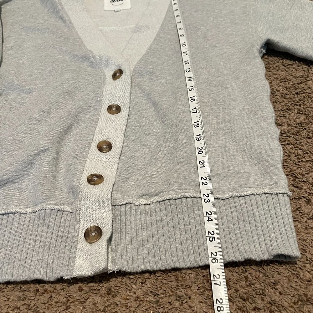Aerie Gray Knit Cardigan Sweater - Soft & Cozy Open Front - Size Small - Picture 4 of 8